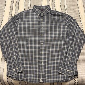 UNTUCKit Wrinkle Free Long Sleeve Blue White Button Down Shirt Medium